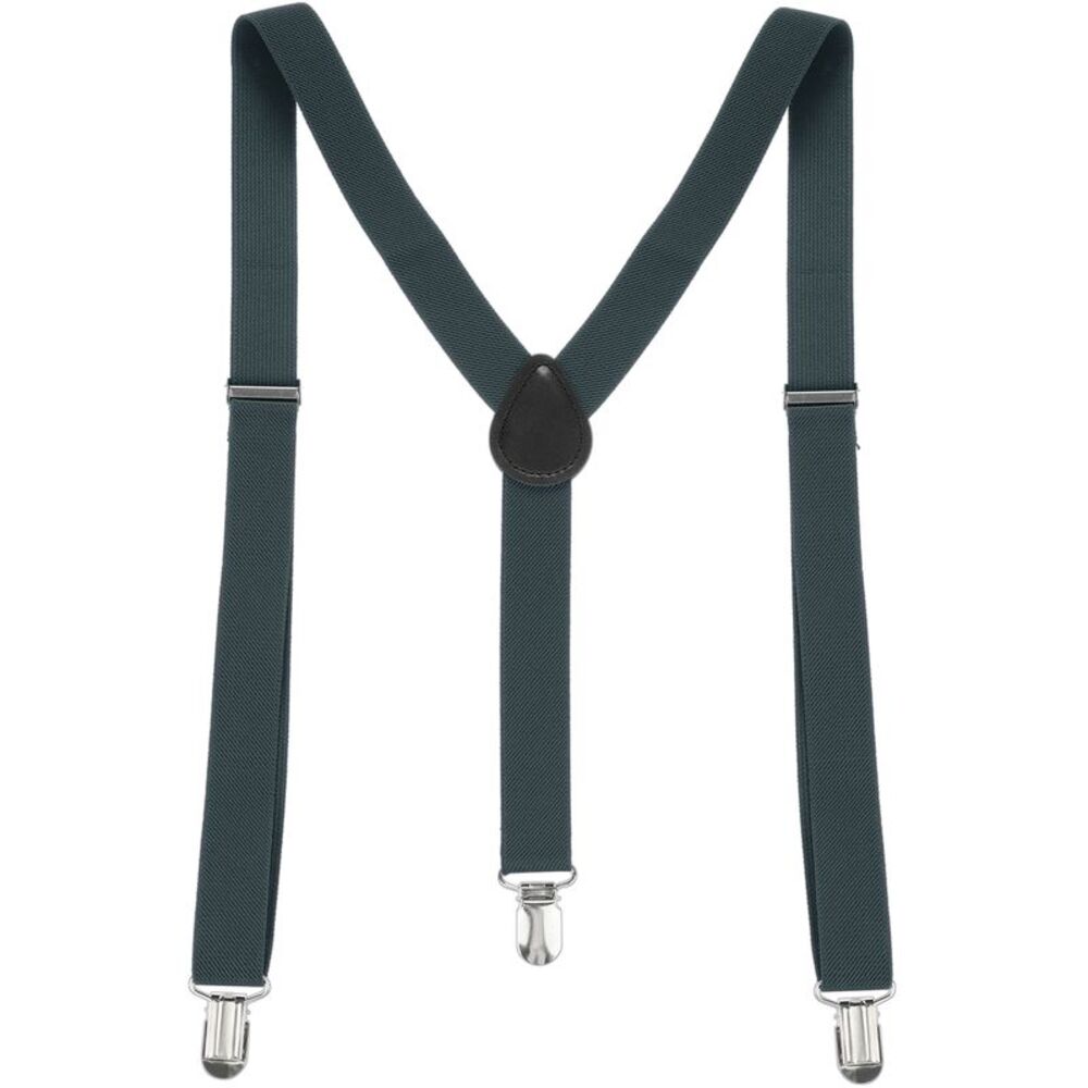 Suspenders Metal Clips Adjustable Elastic Band Y Shaped Suspender Bright Red